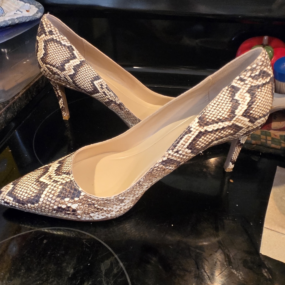Pelle Moda Snakeskin Heels